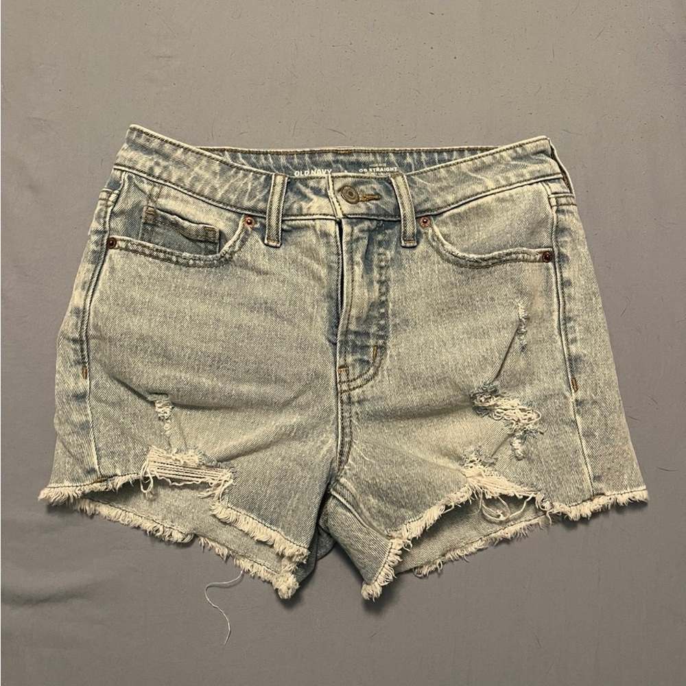 Old Navy Light Blue Distressed Jean Shorts